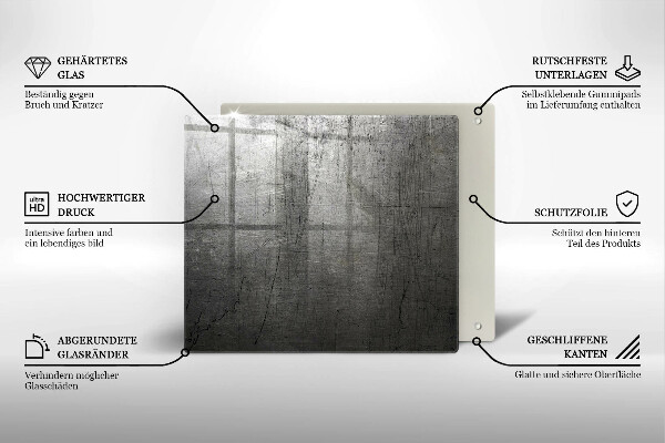 Sklo za varnou desku Kovová textura