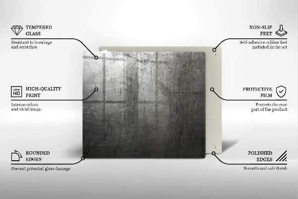 Sklo za varnou desku Kovová textura