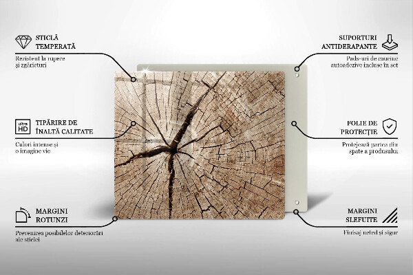 Sklo za varnou desku Průřez stromem
