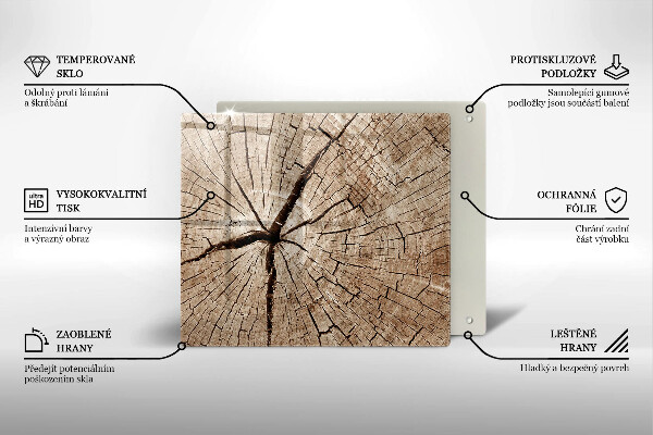 Sklo za varnou desku Průřez stromem