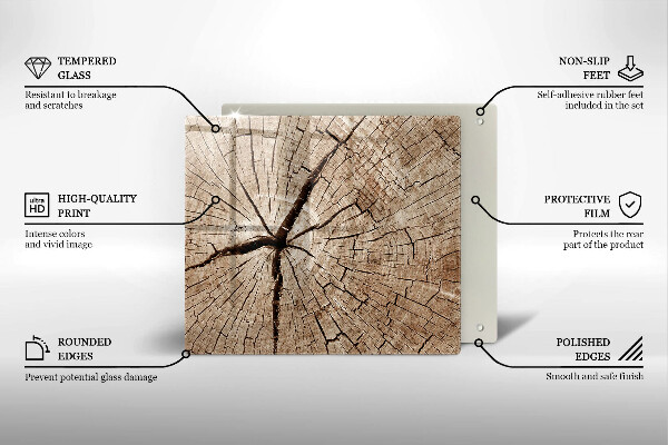 Sklo za varnou desku Průřez stromem