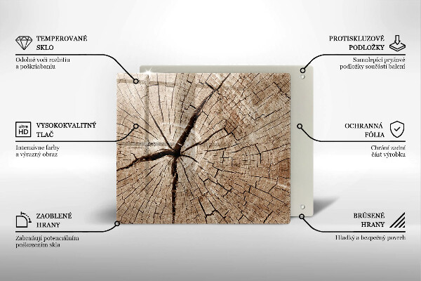 Sklo za varnou desku Průřez stromem