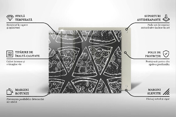 Sklo za varnou desku Pizza ilustrace