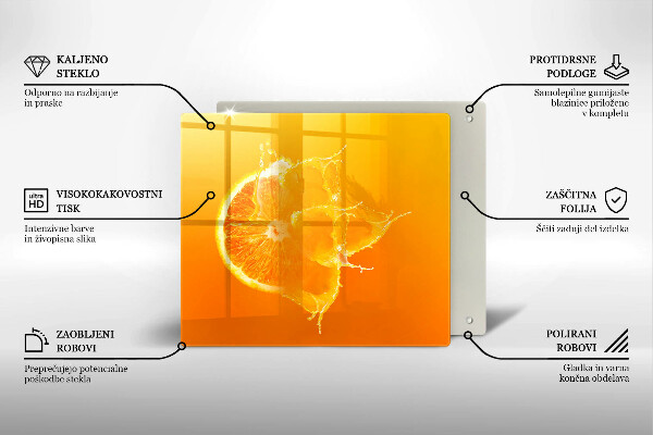 Sklo za varnou desku Šťavnaté oranžové ovoce