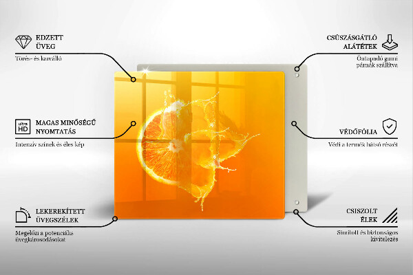 Sklo za varnou desku Šťavnaté oranžové ovoce