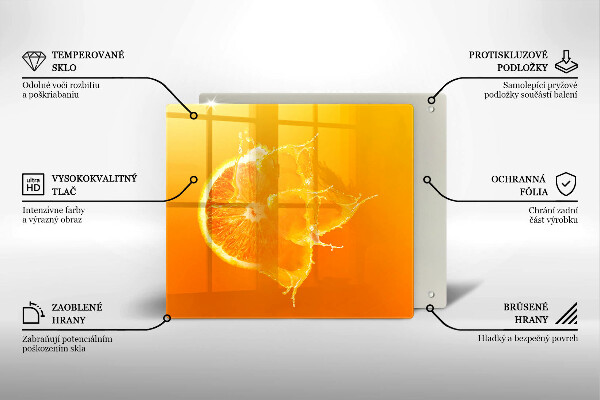 Sklo za varnou desku Šťavnaté oranžové ovoce