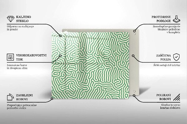 Sklo za varnou desku Abstraktní linie