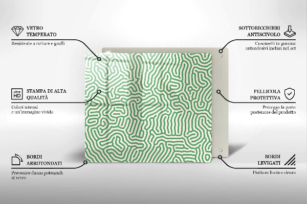 Sklo za varnou desku Abstraktní linie