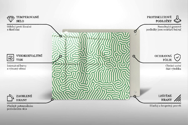 Sklo za varnou desku Abstraktní linie