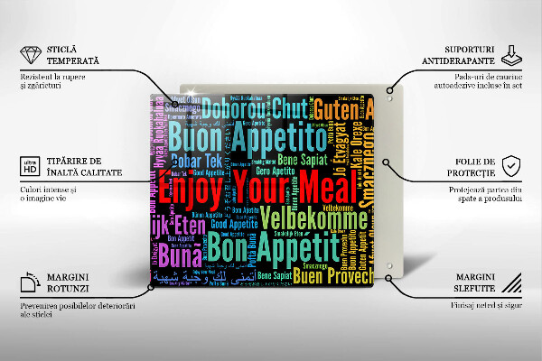 Sklo za varnou desku Titulky jazyky dobré chuti