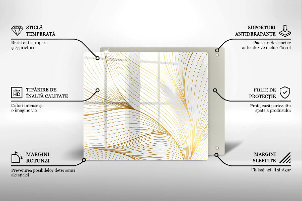 Sklo za varnou desku Moderní čáry vzor