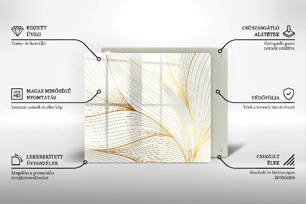 Sklo za varnou desku Moderní čáry vzor