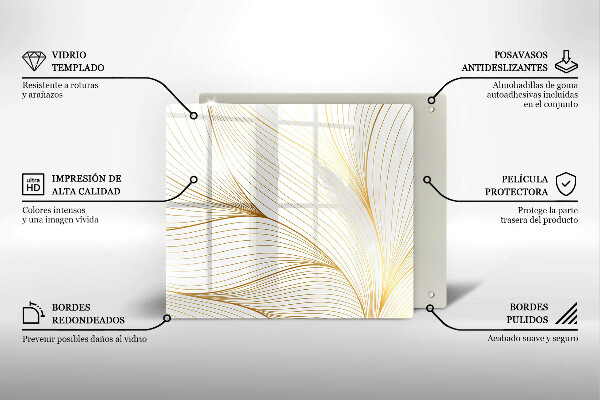 Sklo za varnou desku Moderní čáry vzor