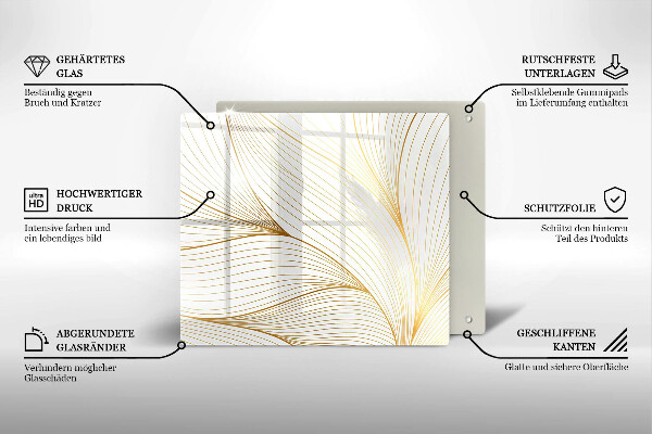 Sklo za varnou desku Moderní čáry vzor