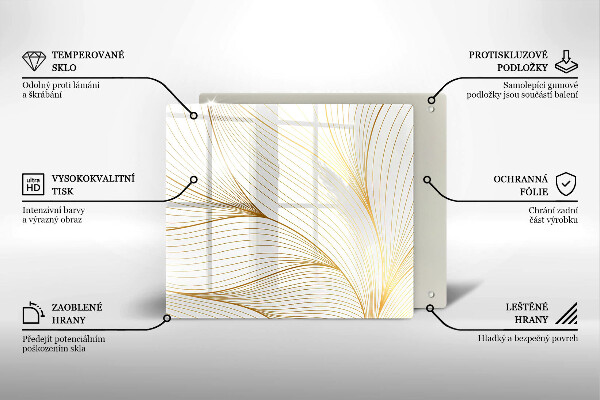 Sklo za varnou desku Moderní čáry vzor