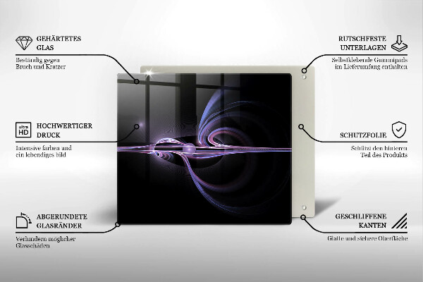 Sklo za varnou desku Moderní abstrakce