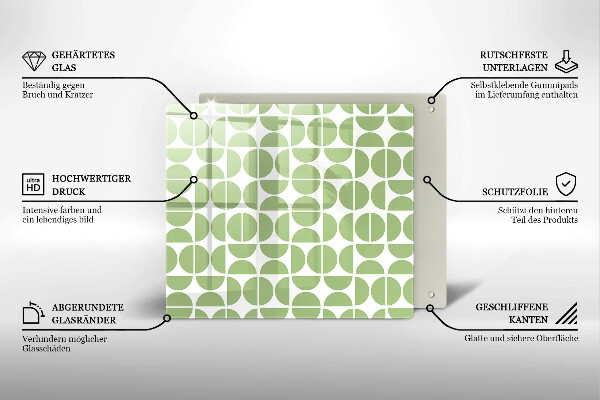 Sklo za varnou desku Vzor boho tvarů