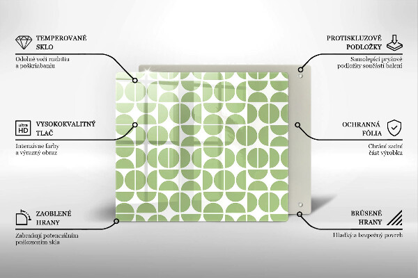 Sklo za varnou desku Vzor boho tvarů