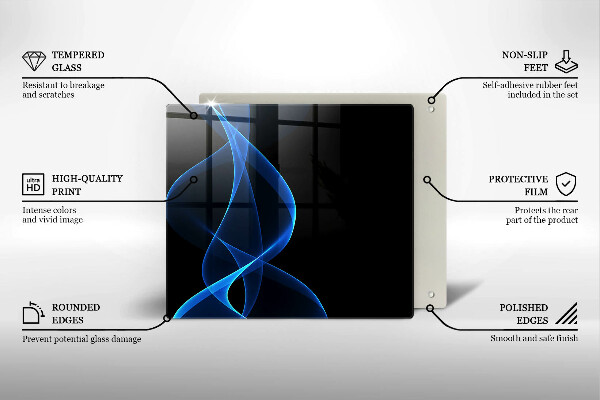 Sklo za varnou desku Modré čáry kouře