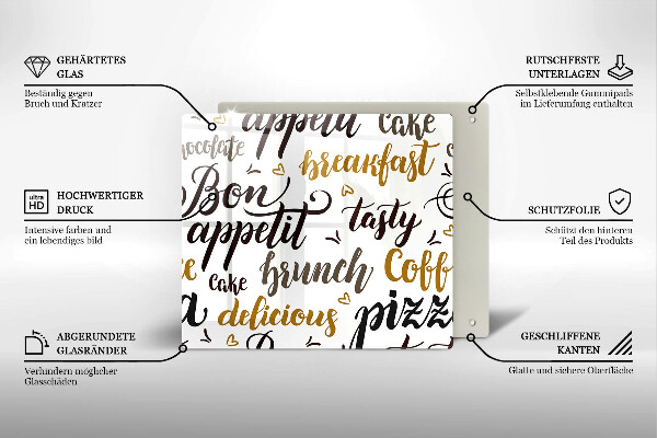 Sklo za varnou desku Bon appetit