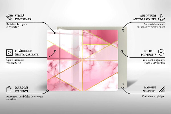 Sklo za varnou desku Geometrický mramor