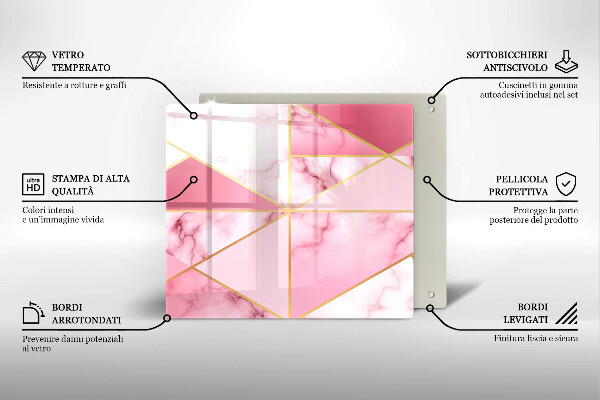 Sklo za varnou desku Geometrický mramor