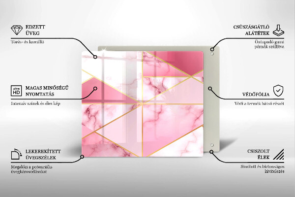 Sklo za varnou desku Geometrický mramor