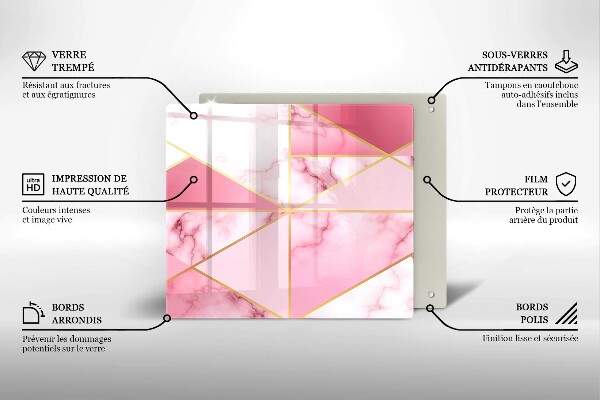 Sklo za varnou desku Geometrický mramor