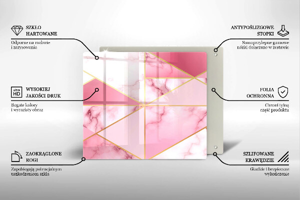 Sklo za varnou desku Geometrický mramor