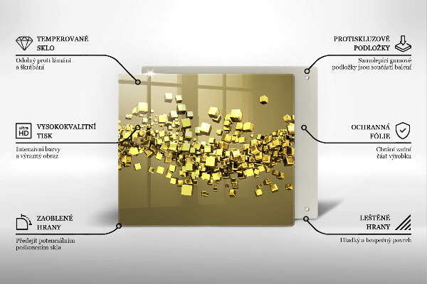 Sklo za varnou desku Abstraktní 3d geometrie
