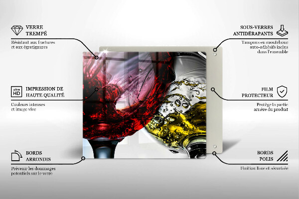 Sklo za varnou desku Sklenice vína