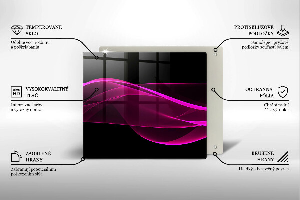 Sklo za varnou desku Růžová abstrakce