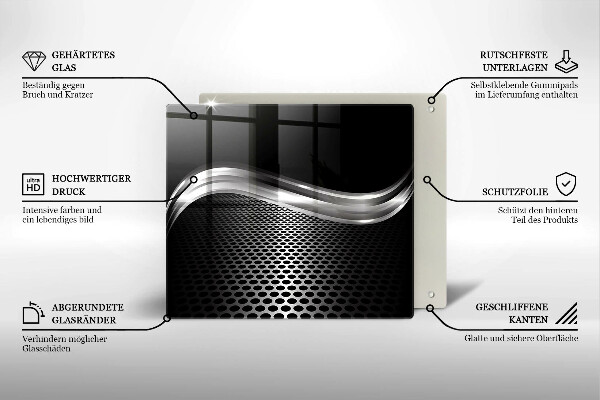 Sklo za varnou desku Kovová konstrukce