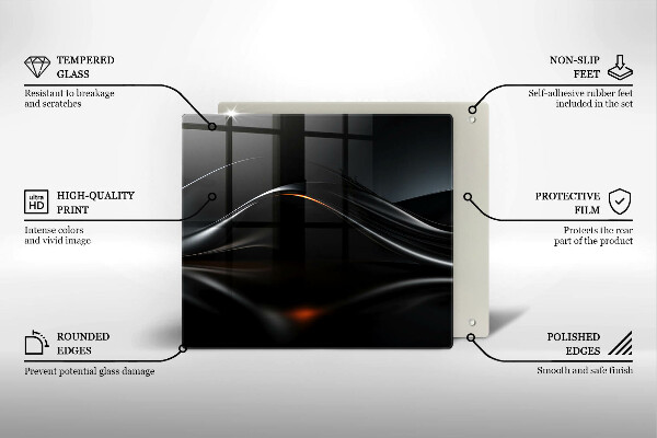 Sklo za varnou desku Abstraktní 3d design
