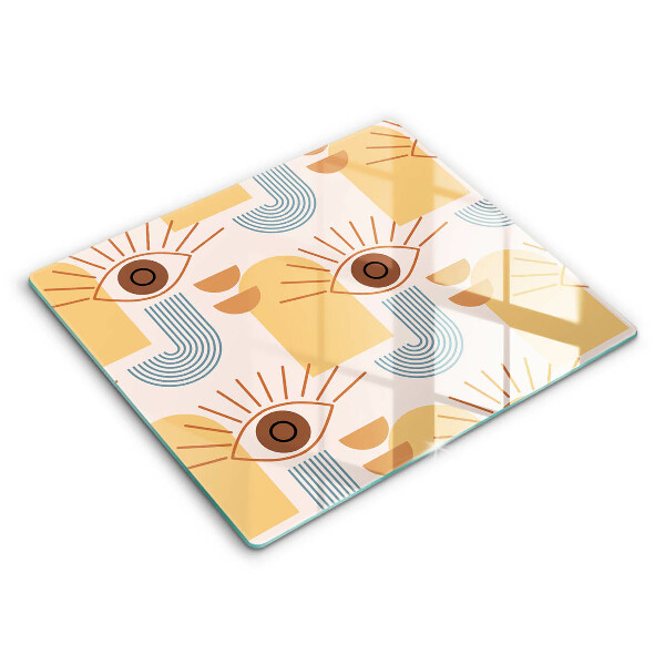 Sklo za varnou desku Boho vzor očí