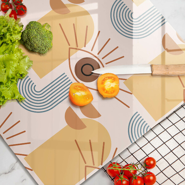 Sklo za varnou desku Boho vzor očí