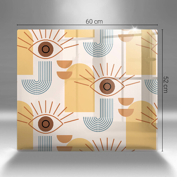 Sklo za varnou desku Boho vzor očí