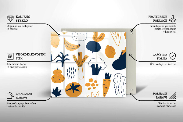 Sklo za varnou desku Jídlo ilustrace