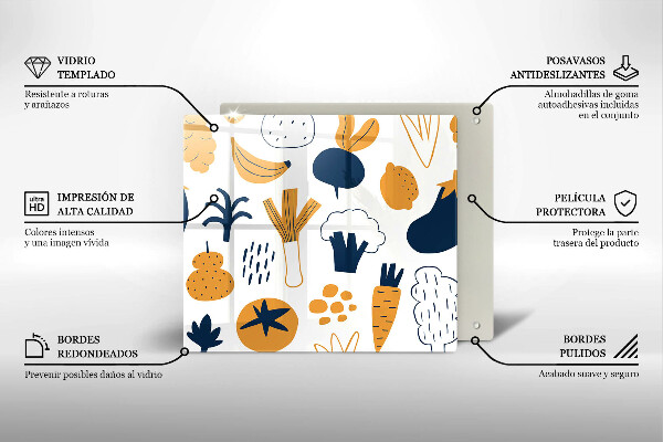 Sklo za varnou desku Jídlo ilustrace