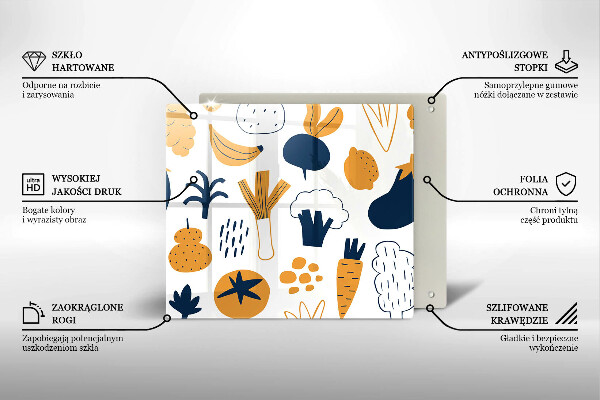 Sklo za varnou desku Jídlo ilustrace