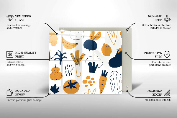 Sklo za varnou desku Jídlo ilustrace