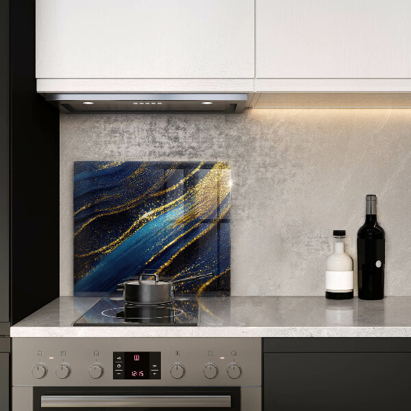 Sklo za varnou desku Námořnická modrá abstrakce