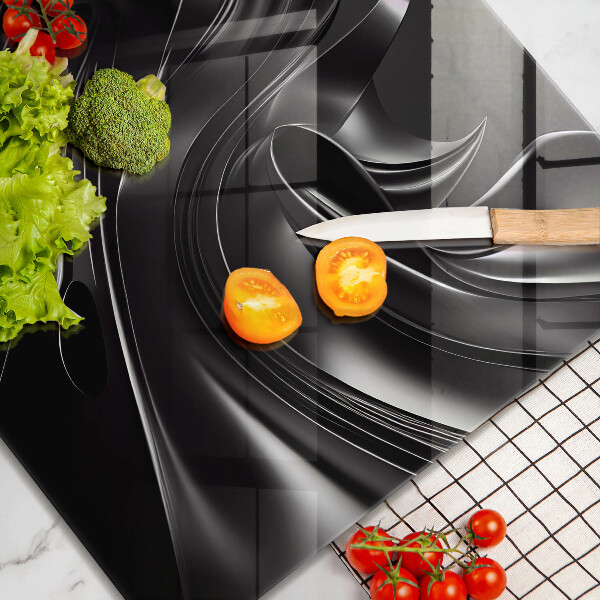 Sklo za varnou desku Abstraktní černá hmota