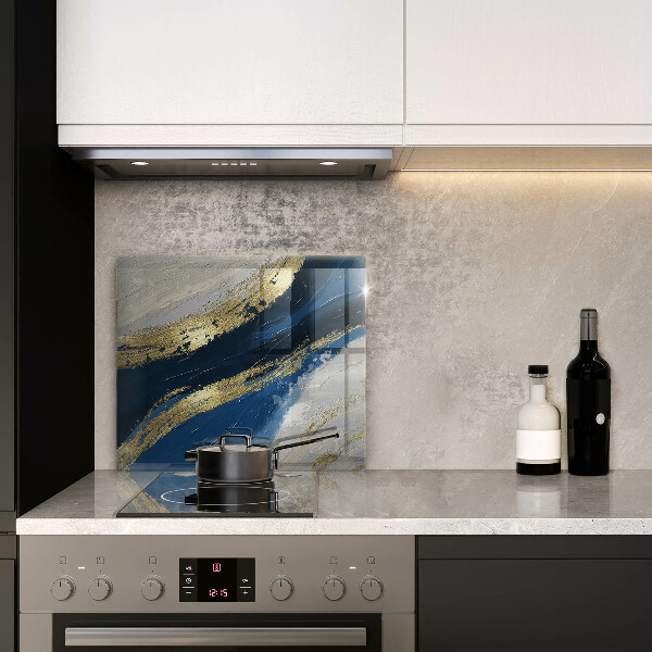 Sklo za varnou desku Textura se zlatem