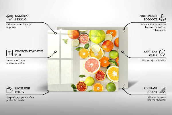 Sklo za varnou desku Citrusové plody