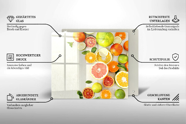Sklo za varnou desku Citrusové plody