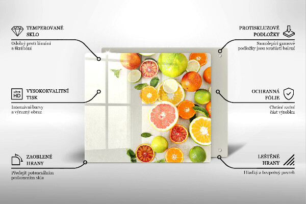 Sklo za varnou desku Citrusové plody