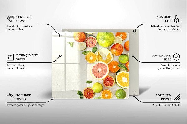 Sklo za varnou desku Citrusové plody