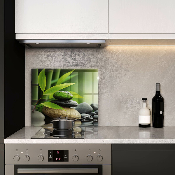 Sklo za varnou desku Zen bambusové kameny