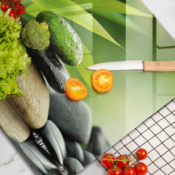 Sklo za varnou desku Zen bambusové kameny